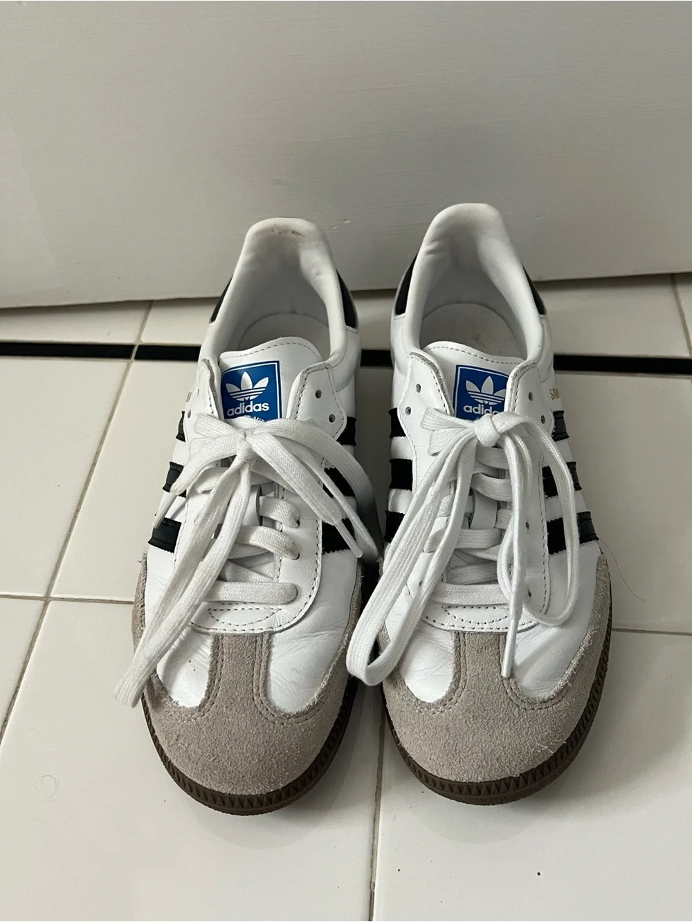 Women’s Samba Adidas Sneakers in White, Black & Gray